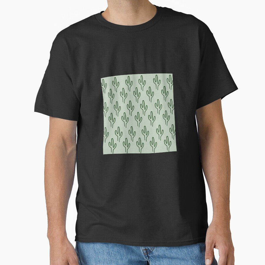 Green boho cactus pattern by Thegentleshop