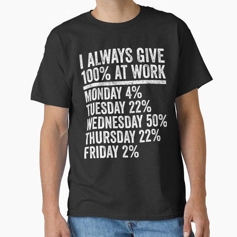 I Always Give 100 Percent At Work Funny Work Humor by LorraineRita