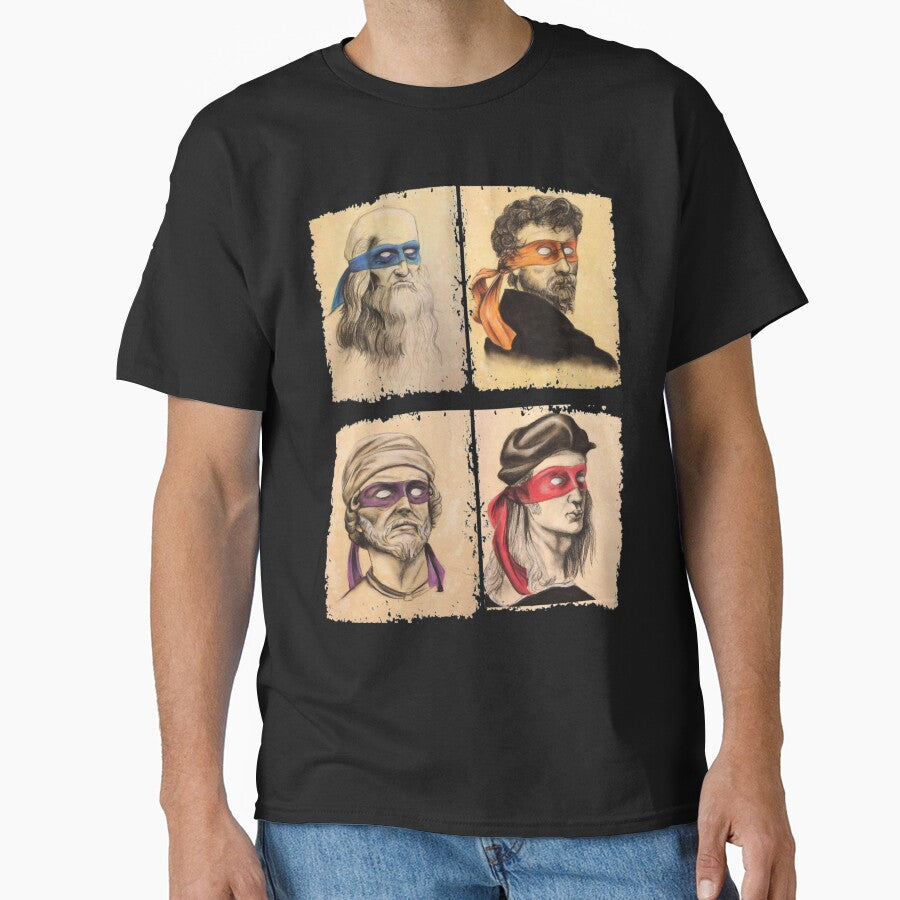 Funny Italian Artists Turtles Art Lovers Gift Renaissance Ninja Artists for women men by BriceHill