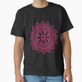 Bright Pink Abstract Geometric Flower by India2022