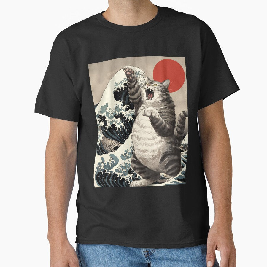 Japanese Catzilla Cat by Dimokaya Clothing Co.