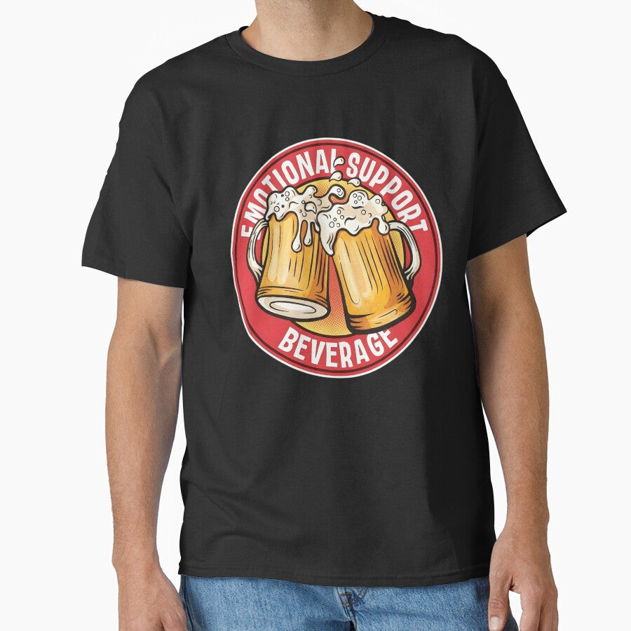 Emotional Support Beverage Funny Beer Cheers Retro Art by haitrieuic96
