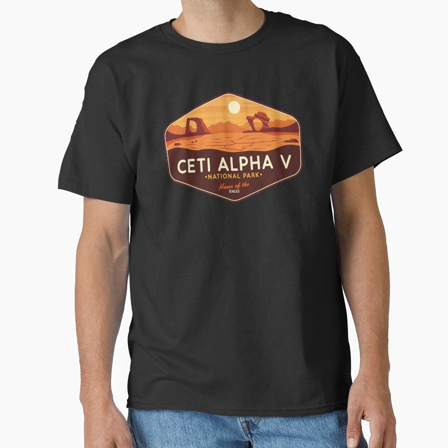 Ceti Alpha Desert World Retro Sci-Fi Badge by magrodanny