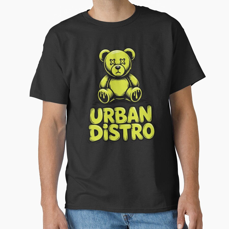 Urban Distro Bear Shirt – Neon Drip Teddy Streetwear Graphic Edgy Aesthetic Tee by JadmeStudio