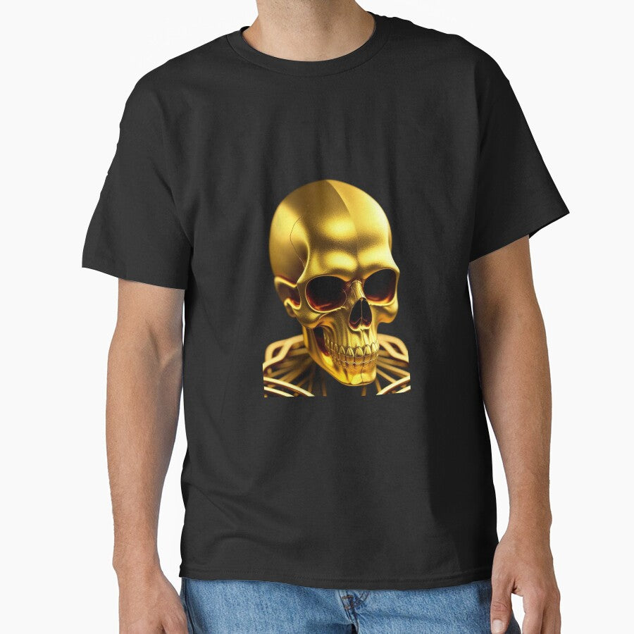 neon gold skull by Wxjtecki