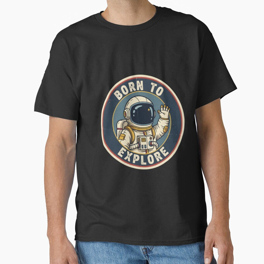 Born to Explore – Vintage Astronaut Space Design | Retro Galaxy Adventure Badge by Altair_