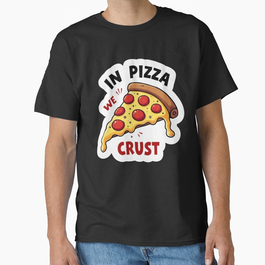 In Pizza We Crust - Funny Pepperoni Pizza Sticker Design by PriyaMagic