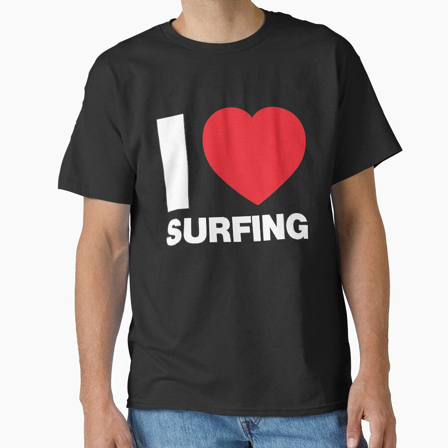 I love Surfing Red Heart by Thestarrysky