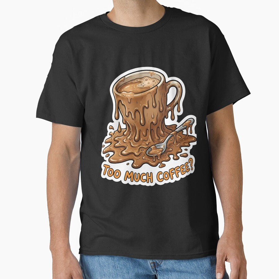 Too Much Coffee? - Melting Coffee Cup Surreal Humor by WowDezign