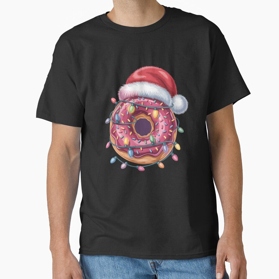 Donut Lover Christmas Lights Santa Hat Xmas Kids Women Men by clothesy7