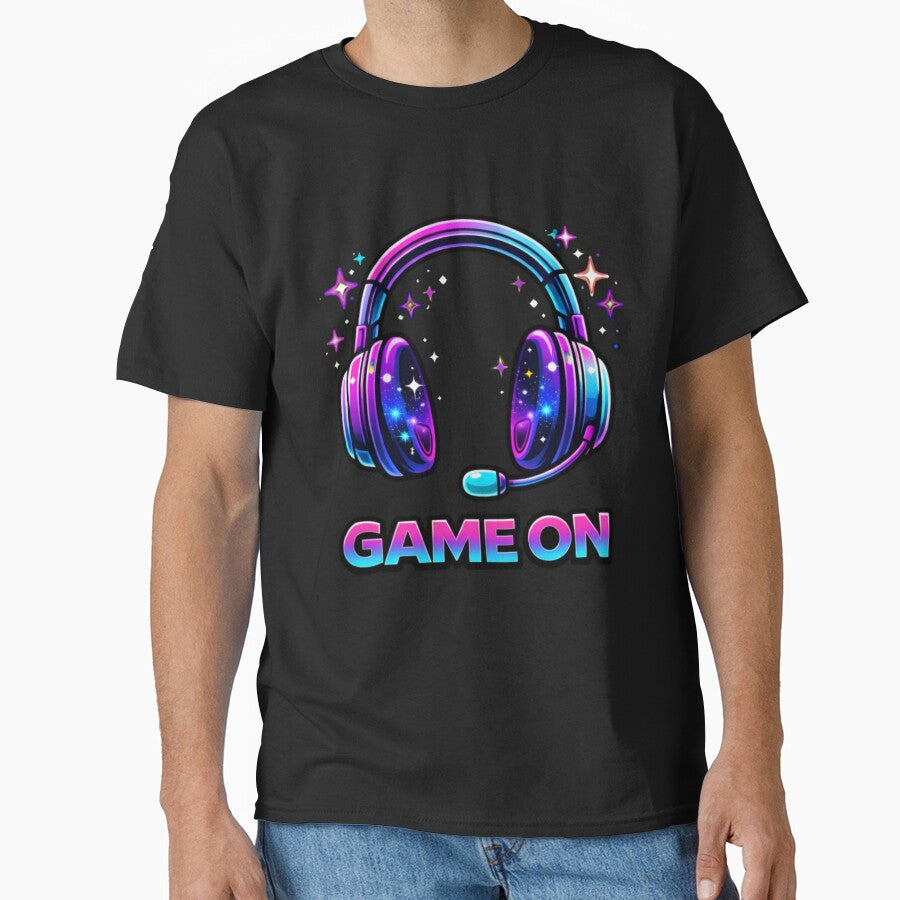 Game On Gamer Headset – Neon Retro Gaming Vaporwave Design by NuniDesigns