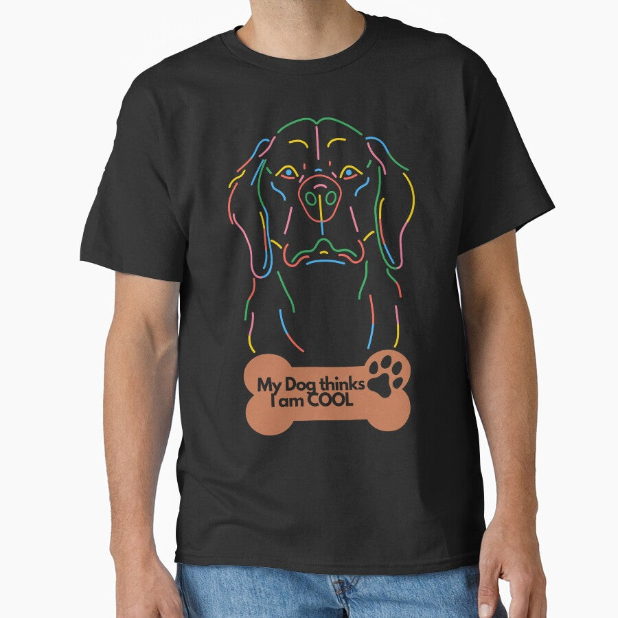 My Dog thinks I am Cool | Funny Dog Lover design | Dog Lover Vibrant colorful design by FitBeast