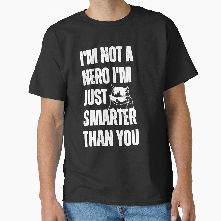 Nerd Cat I'm Not a nero I'm just smarter than you nerd cat with glasses by SlocifieShop