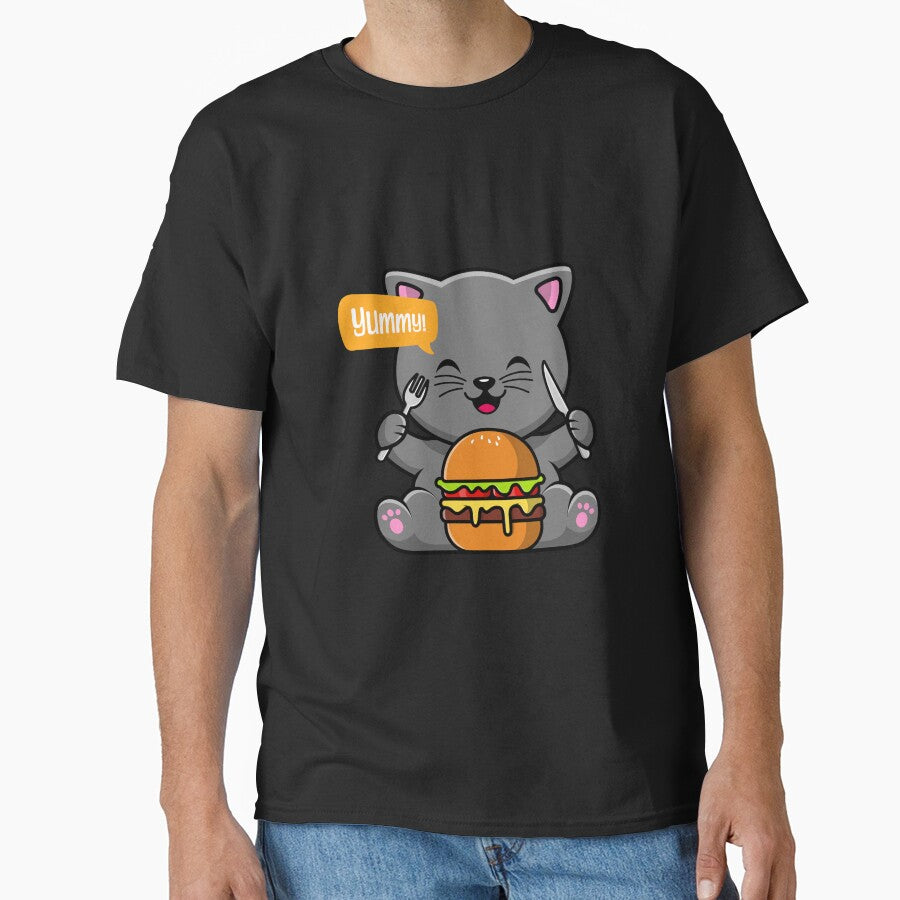 Cute Tiny Kitten Eating Burger by Kaidynz