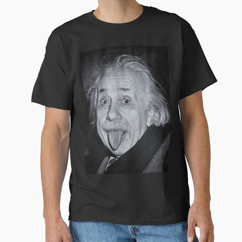 Albert Einstein poking out his tongue by stevepaint