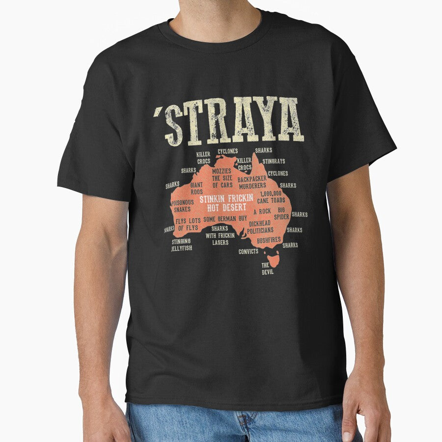 Vintage Aussie Day Straya Australia Map G_x27_day Mate Outback Essential by GypsyCuriosity