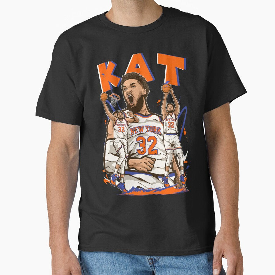 Karl-Anthony Towns KAT New York Cartoon by RatTrapTees