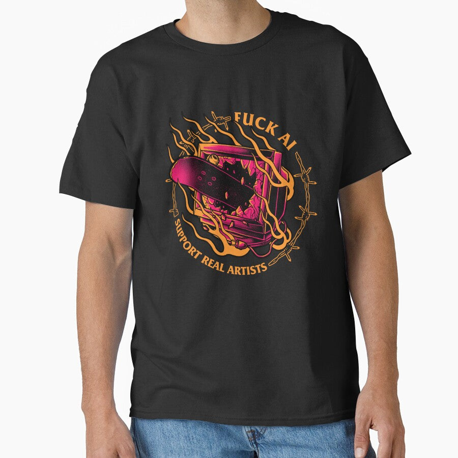 Fuck AI Support Real Artists Creativity Art by alxmd