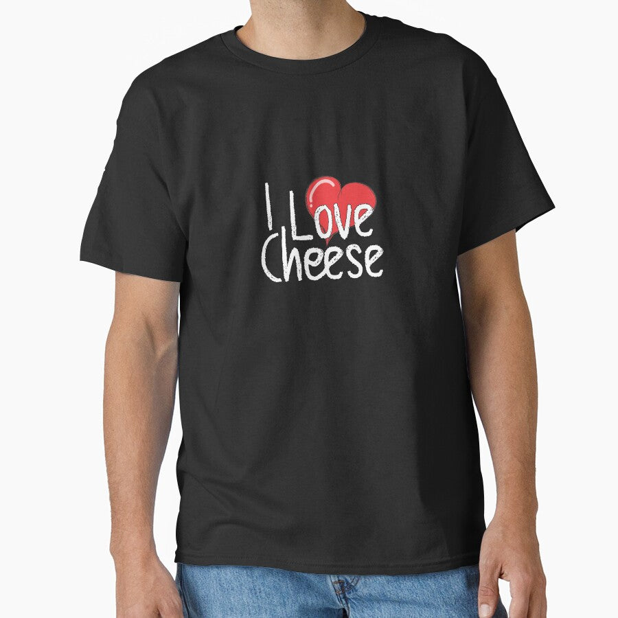 I Love Cheese – Funny Food Lover Typography Design by pseudo7