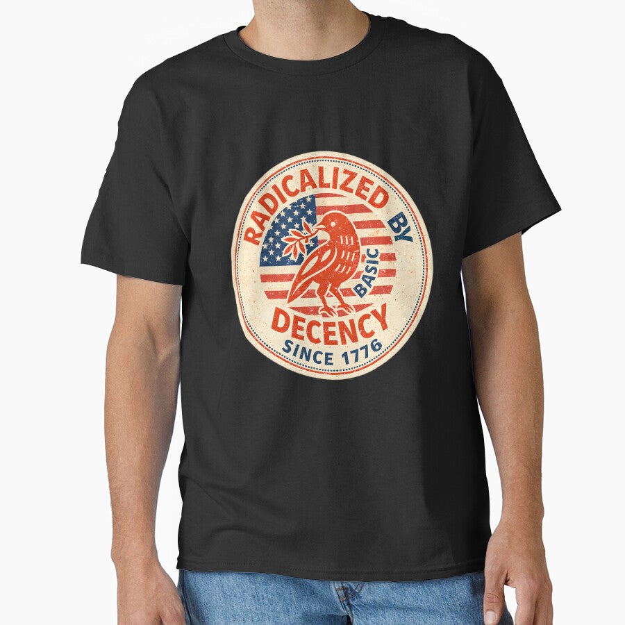 Vintage Floral Radicalized by Basic Decency Feminist Activist by gear-posters