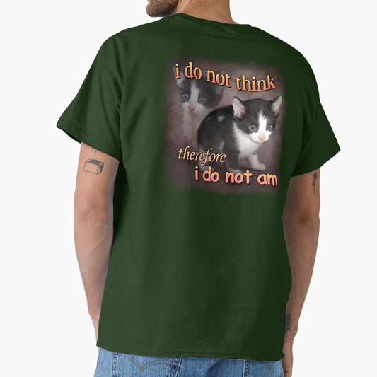I do not think therefore I do not am - cat meme portrait by snazzyseagull