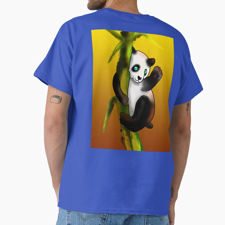 cartoon panda on bamboo by BeingNow