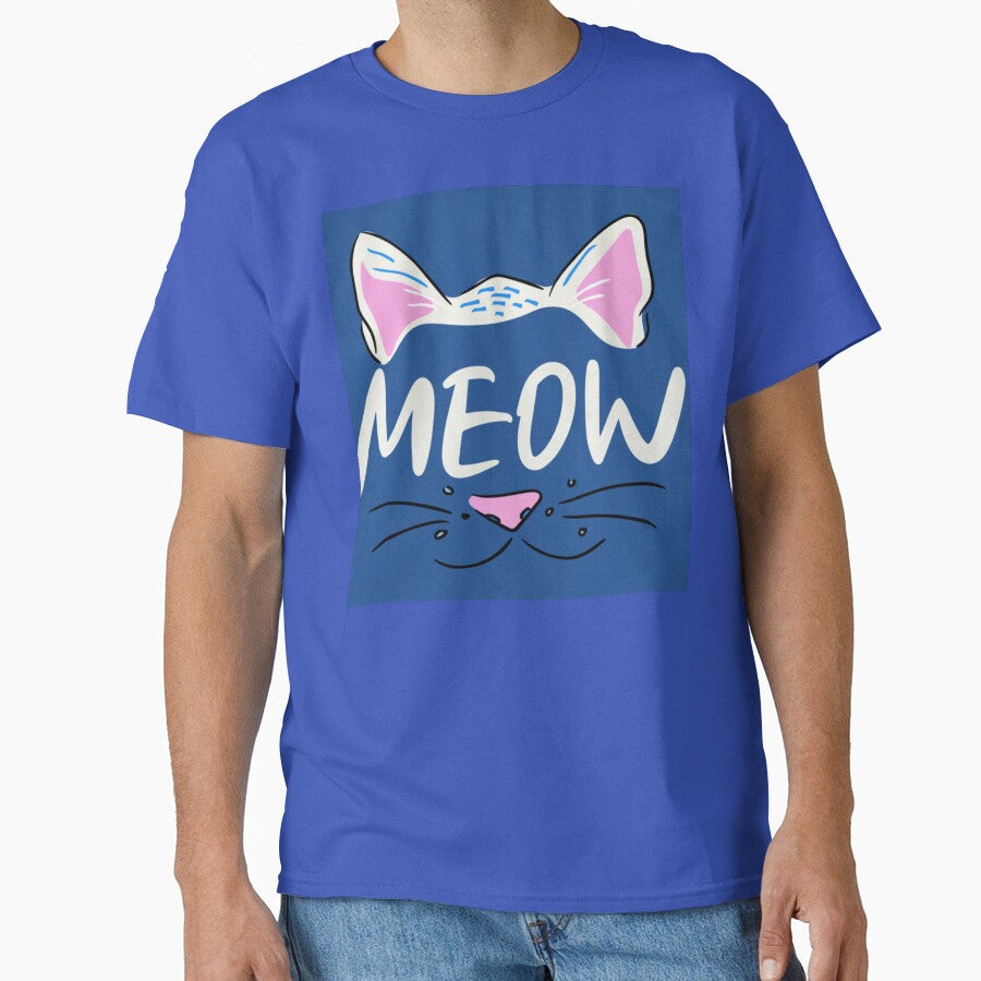 Cute Meow Cat Lover Graphic Tee by TZAR WORKS