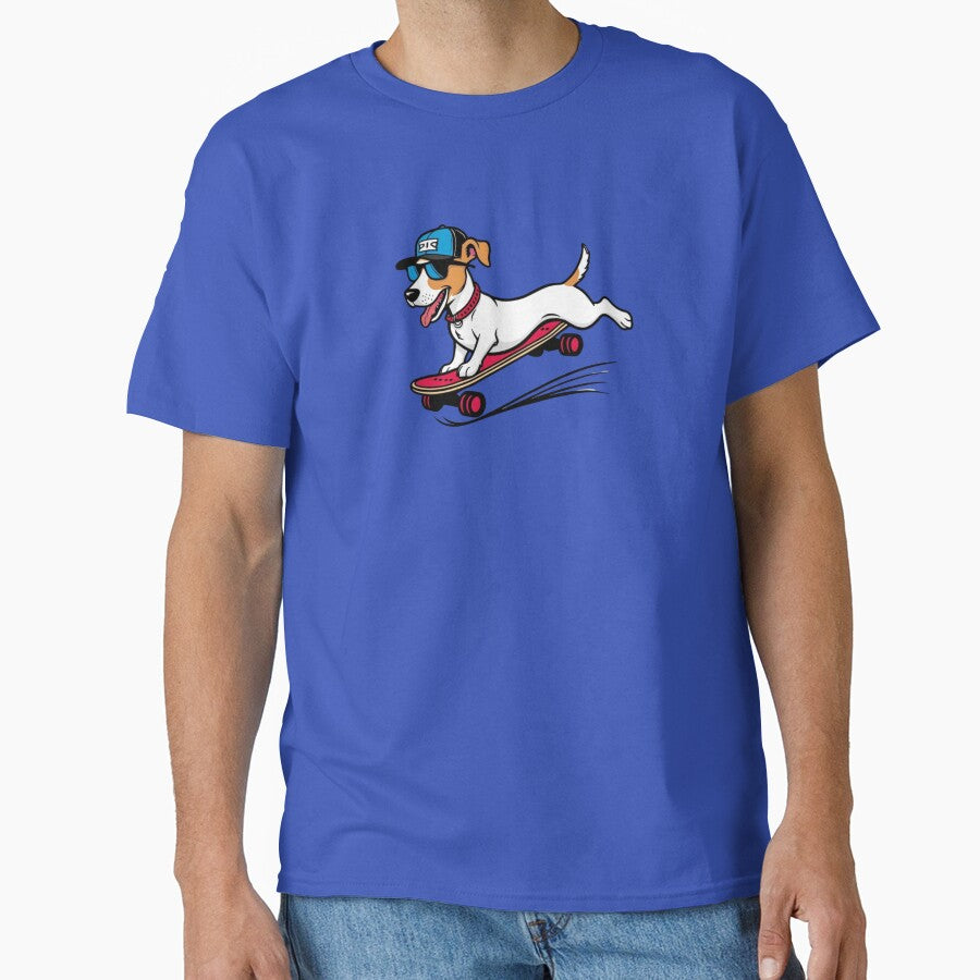 Jack Russell Terrier on a Skateboard by StormArte