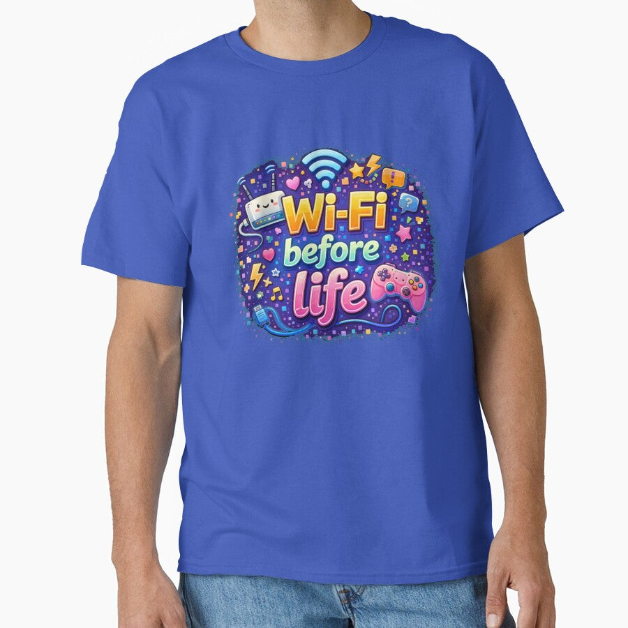 Geek Humor – Wi-Fi Before Life – Minimalist by Thethe-Shop