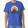 Geometric Sunrise Mountains – Minimalist Landscape Design by Dogandesighn