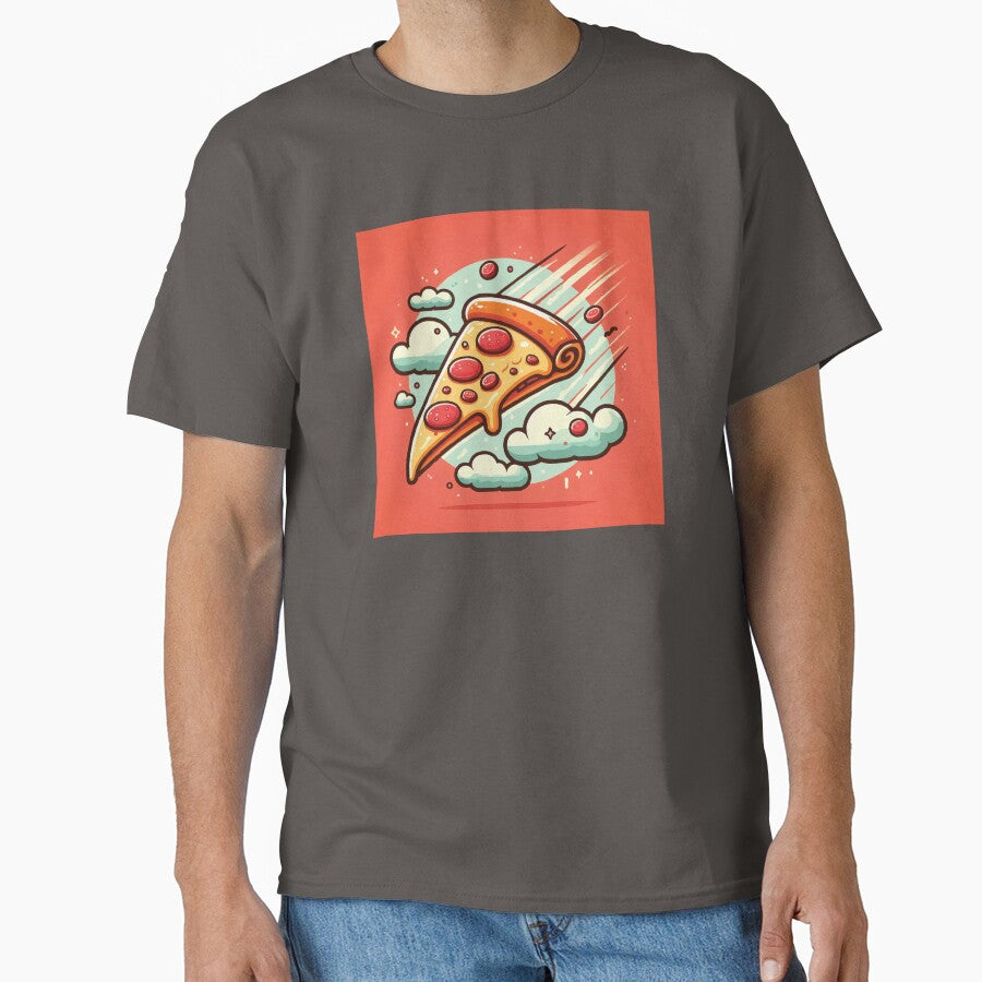 Flying slice of pizza by mcraft studio
