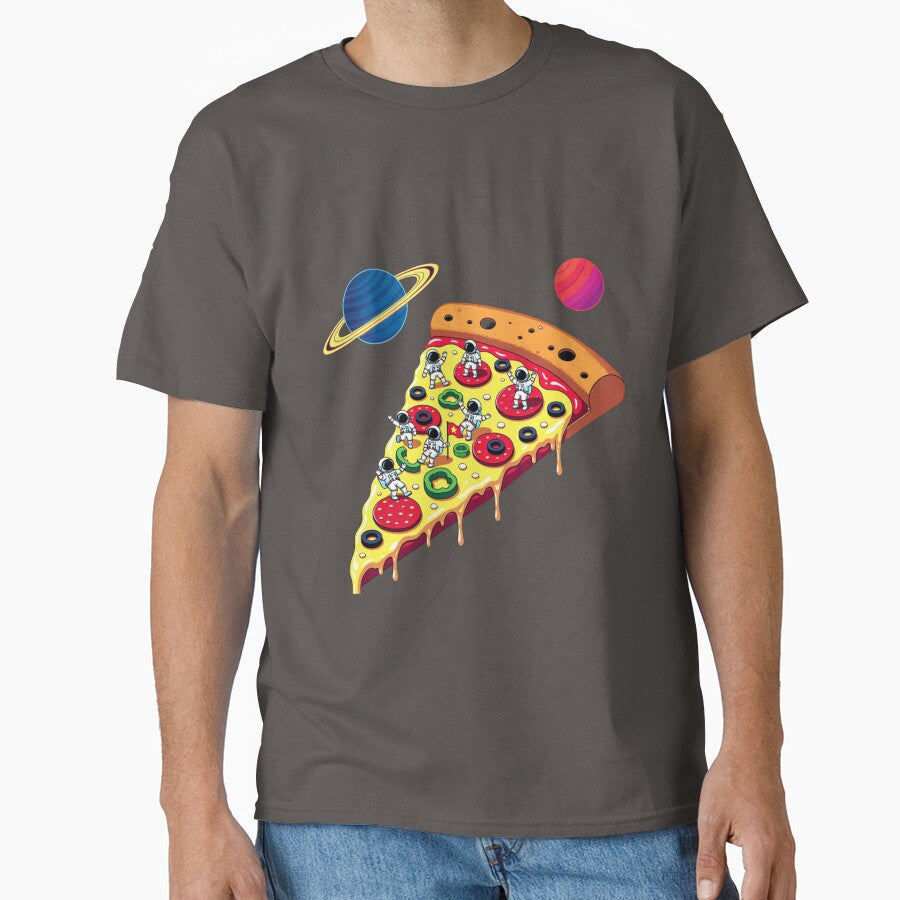 Astronauts Riding a Pizza in Space by Bittor18