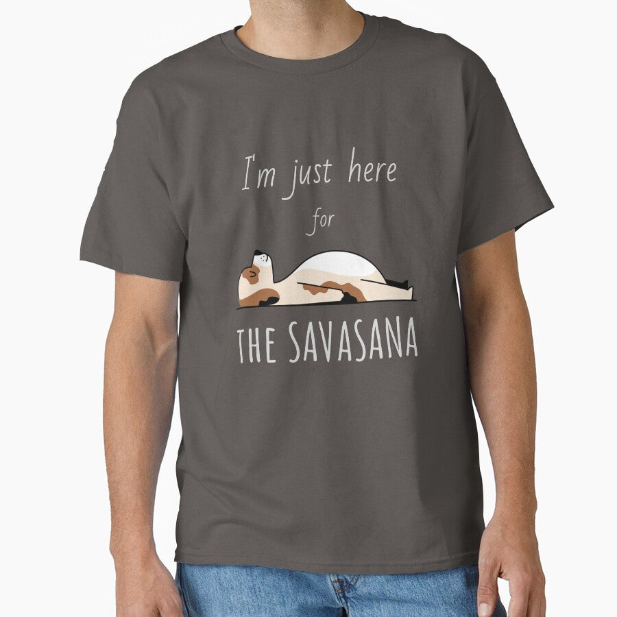 I'm Just Here For the Savasana yoga top by PetrKad