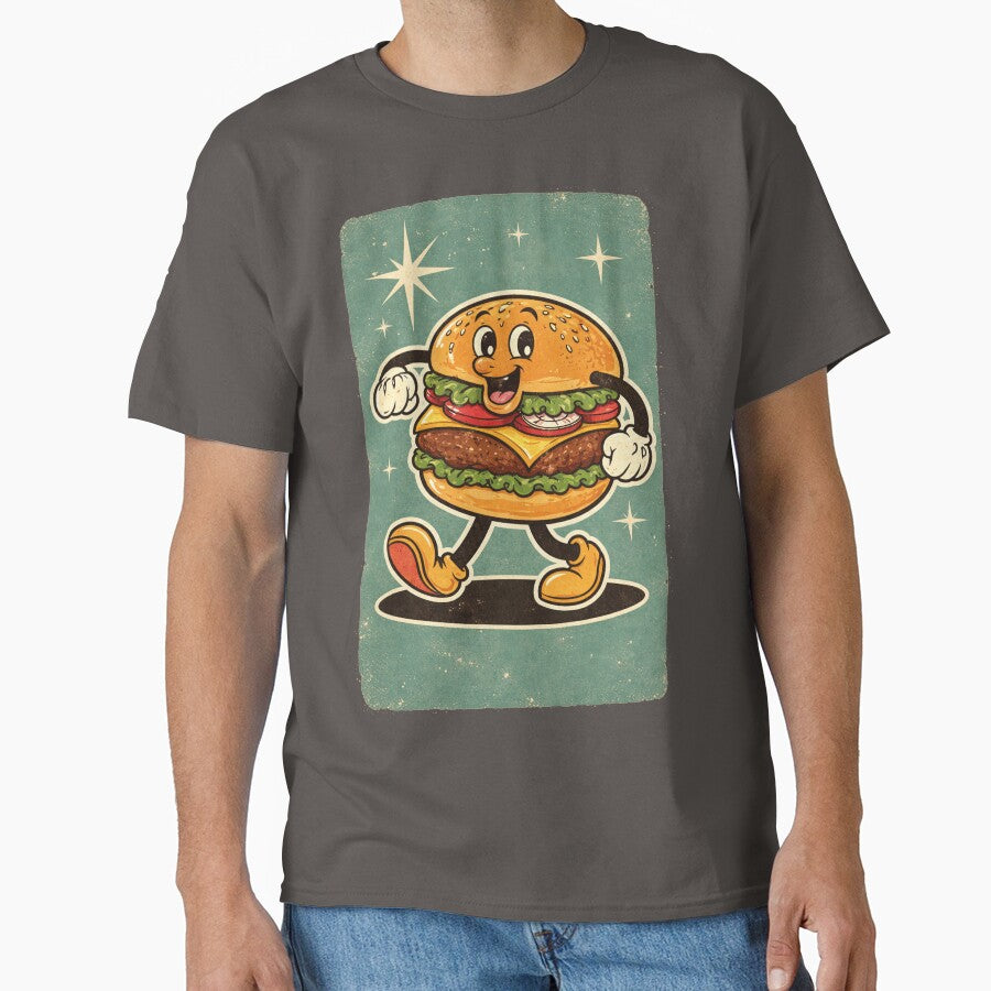 Retro Burger Delight – Vintage Hamburger Aesthetic Design by MerlinWear