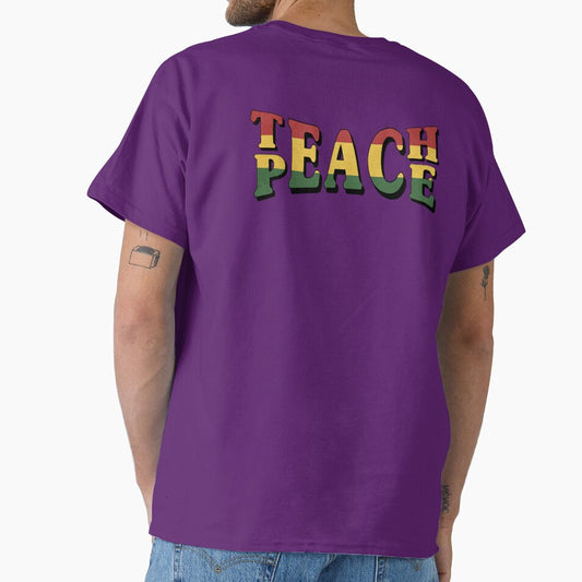 Teach Peace Cool Quote Hippie Rasta Weed Love Music by Sid3walkArt