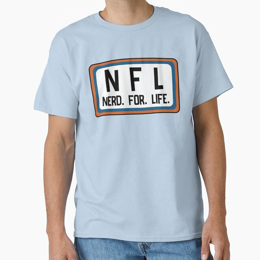 Nerd For Life in orange and blue! Wear it proud lol! by Becca C. Smith