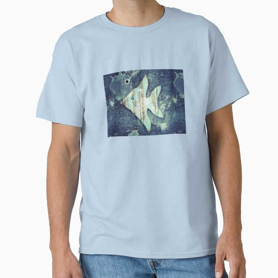 Angel Fish Abstract Grunge Style Beach House Décor 1 of 2 by Beachy