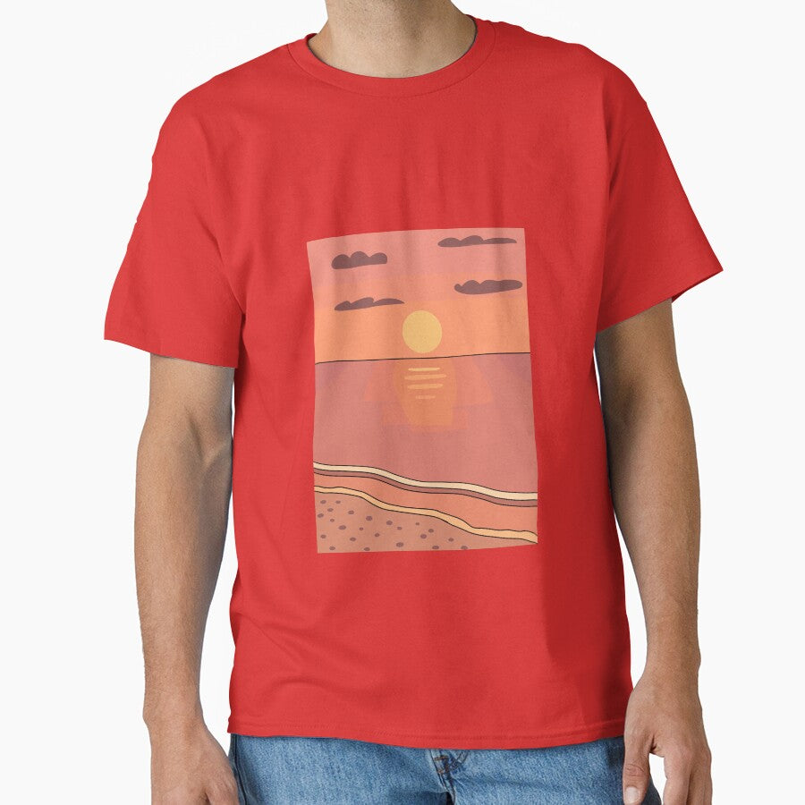 Sunset minimalist landscape. by HasifArtCollection