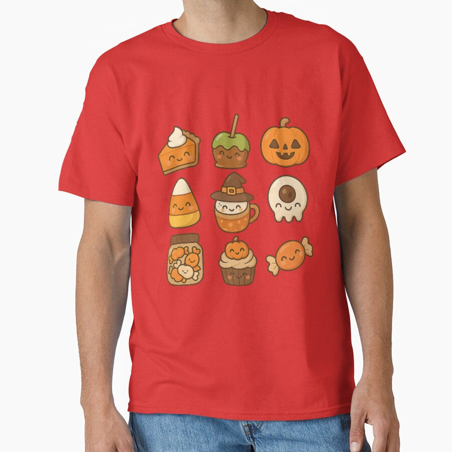 Kawaii Halloween Food Characters Cute Pastel Dessert Set by ThaiArtShop