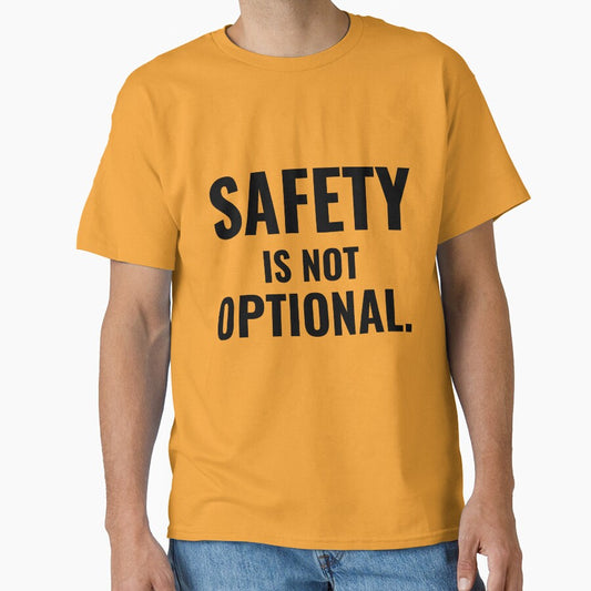 Safety Is Not Optional – Workplace Safety Quote Minimal Design by BRTSHA88