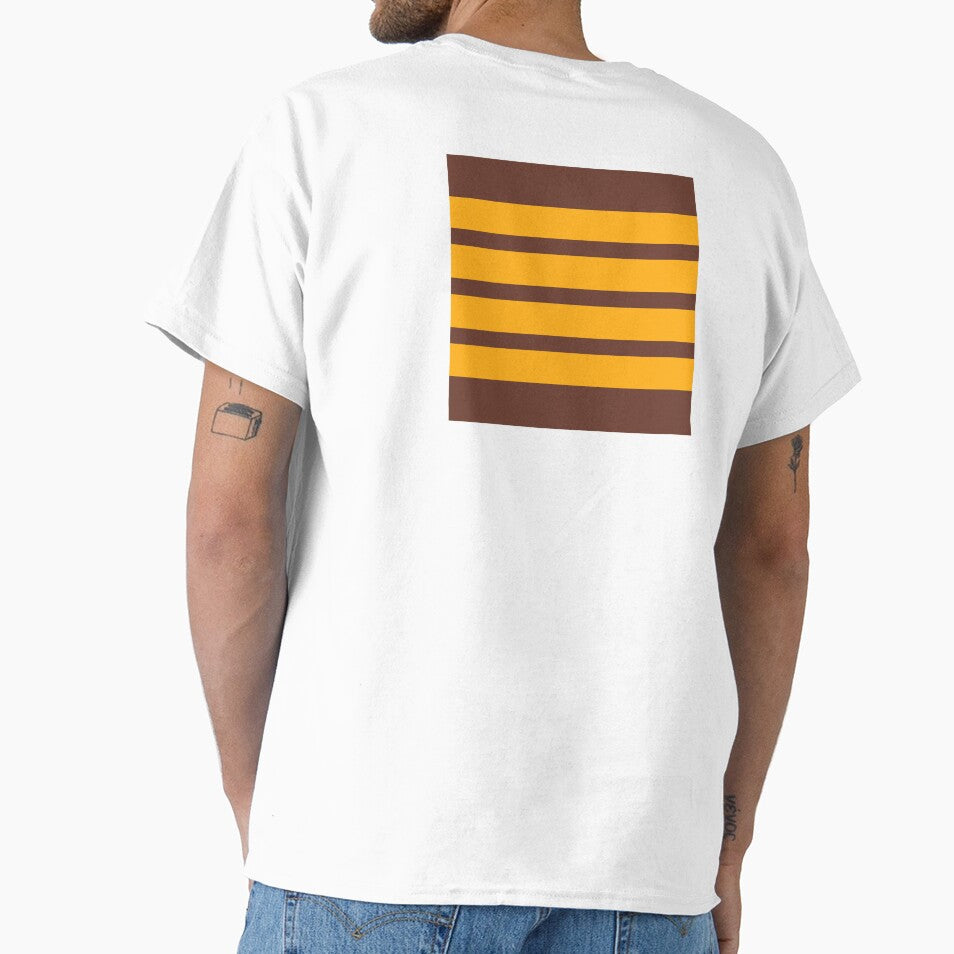 Retro vintage color stripes- yellow on brown by TalBright