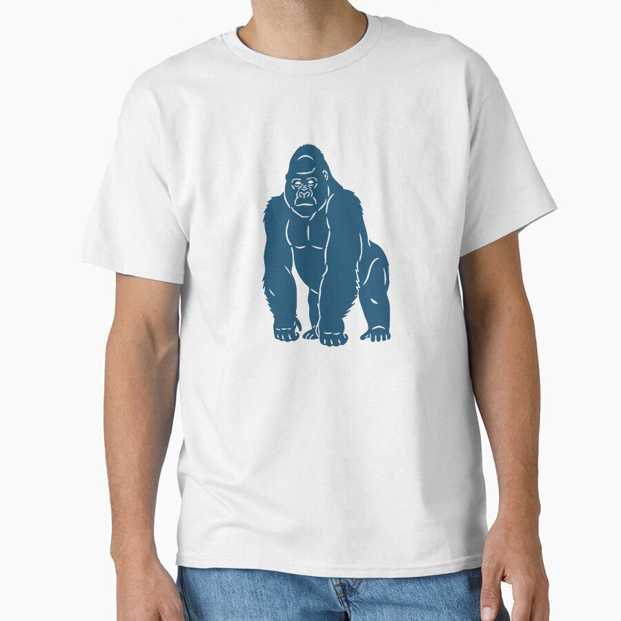 Bold Statement: Striking Indigo Gorilla - Bold Graphic by j-touch-bold