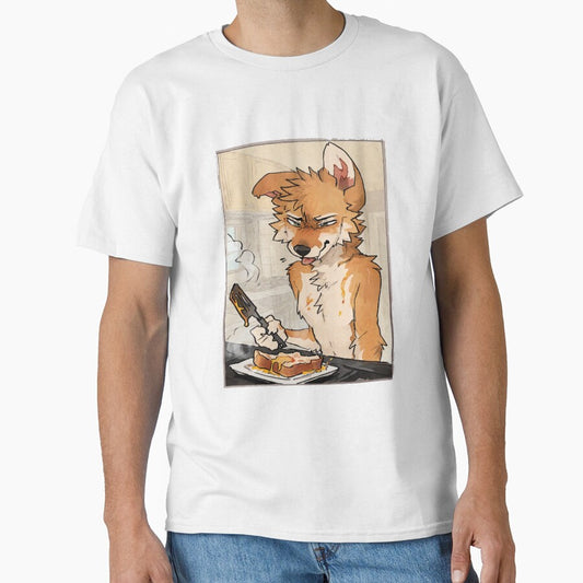 Funny Messy Fox Chef Cooking Grilled Cheese by Fluxrom