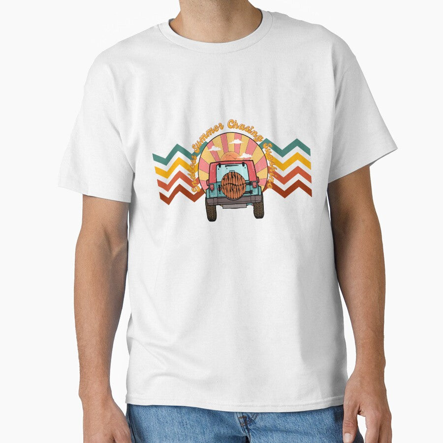 Retro Design T-shirts Chasing the Sunshine Unisex T shirts by Wayo29