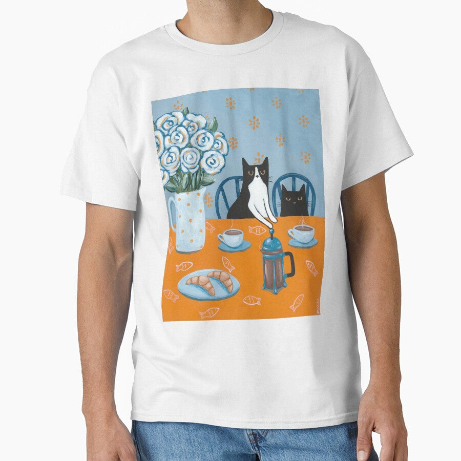 French Press Coffee Cats by KilkennyCat Art