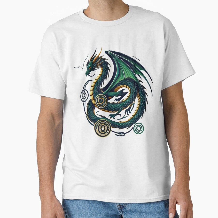 Celtic Dragon Knot – Gaelic Mythology Art, Bold Fantasy Design by CrazyGirlllc