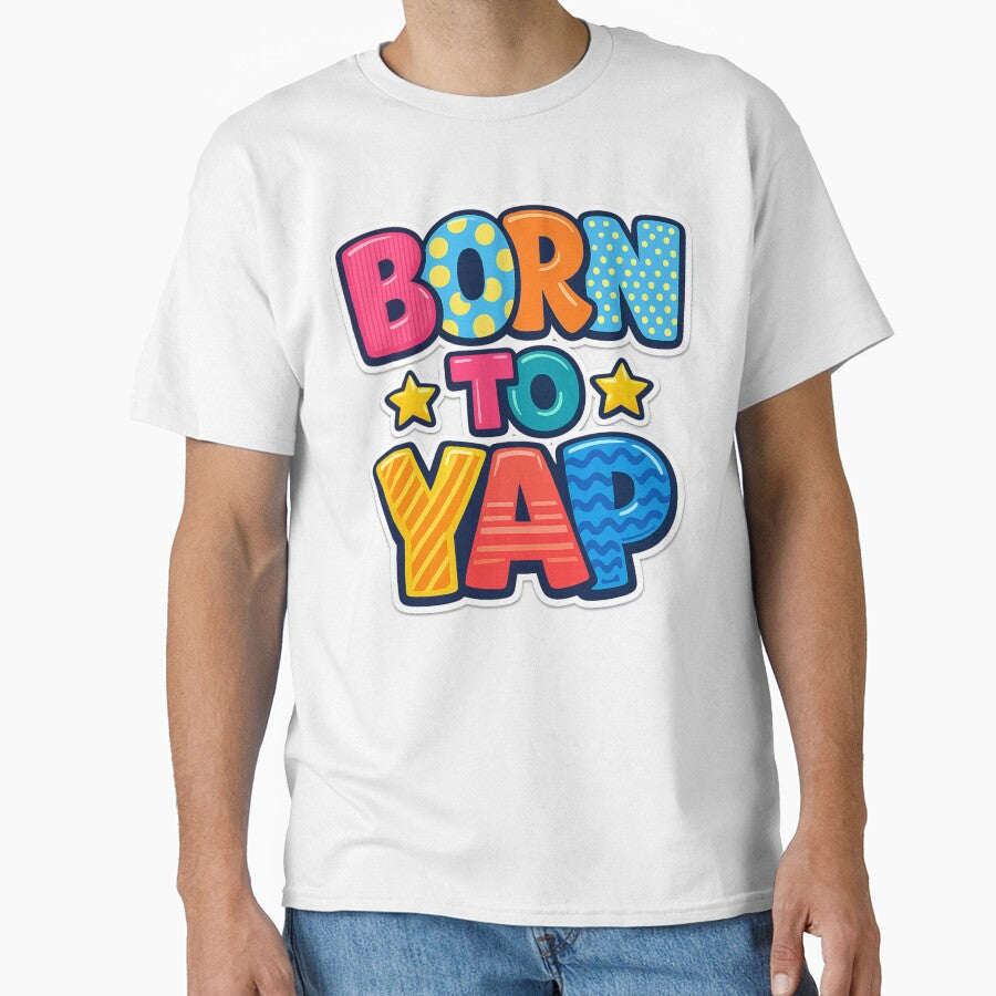 Copy of Born To Yap Colorful Retro Bubble Letter Typography by Pawsome Quotes