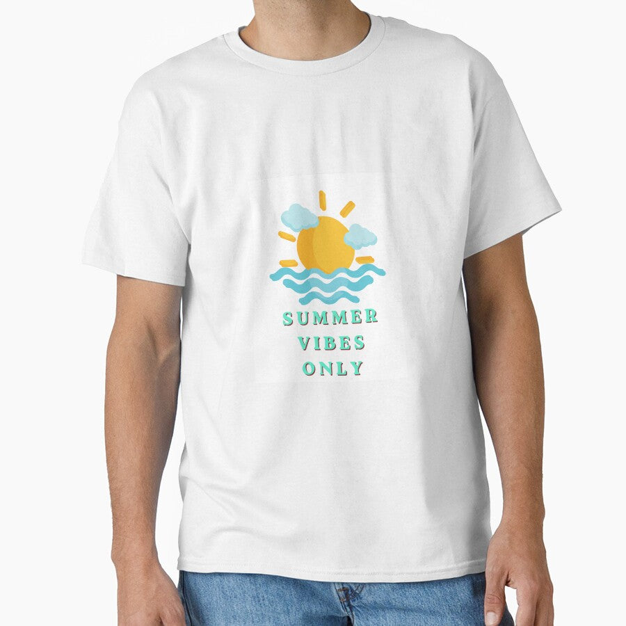 summer Vibes Only Sunset Beach T-Shirt | Ocean Summer Graphic Tee by RKS VIBES