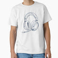 Minimal Gaming Headset Line Art by VireonTees