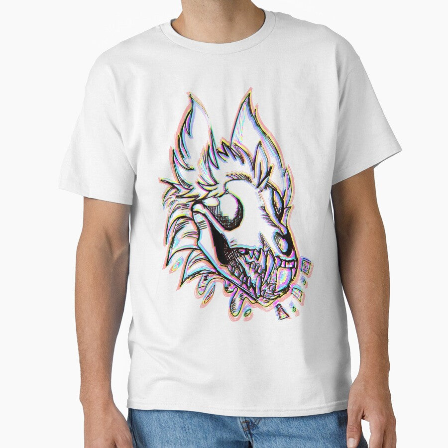 Trippy furry skulldog by paintingflames